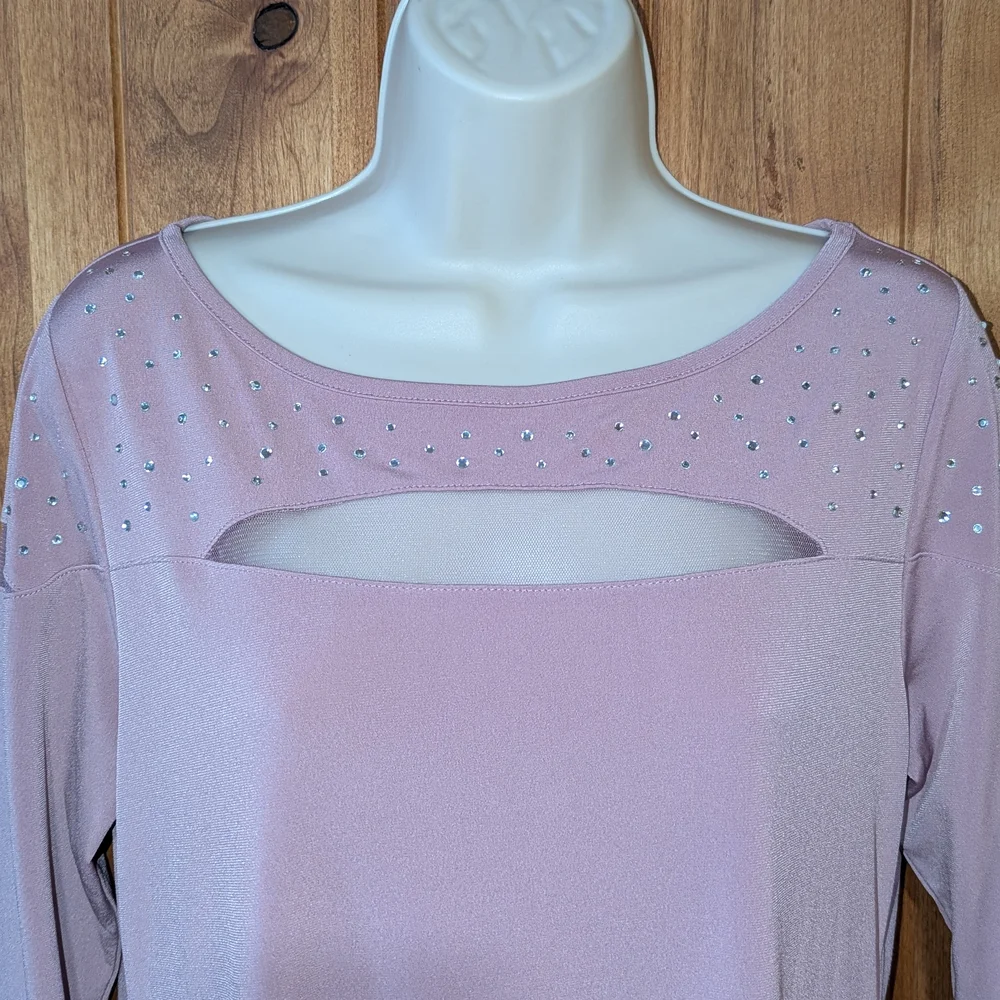 Belldini Purple‎ Tunic Asymmetrical Cutout